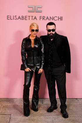 Milan, Milan Women s Fashion Week Spring Summer 2026 - Women s Fashion, Spring Summer 2026 - Elisabetta Franchi fashion show - arrivals in the photo: Marina Vjollca and Getoar Selimi  Copyright: xRiccardoxGiordanox xipa-agency.netx xRiccardoxGiordanox IPA_Agency_IPA65780689