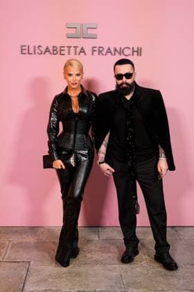 Milan, Milan Women s Fashion Week Spring Summer 2026 - Women s Fashion, Spring Summer 2026 - Elisabetta Franchi fashion show - arrivals in the photo: Marina Vjollca and Getoar Selimi  Copyright: xRiccardoxGiordanox xipa-agency.netx xRiccardoxGiordanox IPA_Agency_IPA65780692