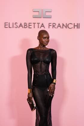 Milan, Italy, Italy: Milan, Milan Women s Fashion Week Spring Summer 2026 - Women s Fashion, Spring Summer 2026 - Elisabetta Franchi fashion show - arrivals in the photo: Adot Gak Milan Italy  - ZUMAp169 20250926_zea_p169_393 Copyright: xRiccardoxGiordanox