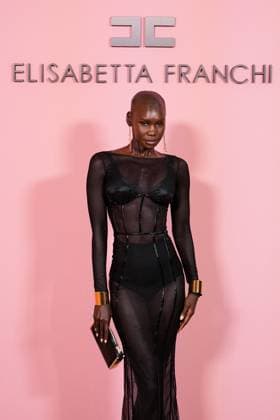 Milan, Italy, Italy: Milan, Milan Women s Fashion Week Spring Summer 2026 - Women s Fashion, Spring Summer 2026 - Elisabetta Franchi fashion show - arrivals in the photo: Adot Gak Milan Italy  - ZUMAp169 20250926_zea_p169_395 Copyright: xRiccardoxGiordanox