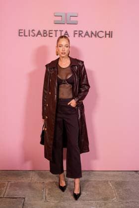 Milan, Italy, Italy: Milan, Milan Women s Fashion Week Spring Summer 2026 - Women s Fashion, Spring Summer 2026 - Elisabetta Franchi fashion show - arrivals in the photo: Katherine Evangelinou Milan Italy  - ZUMAp169 20250926_zea_p169_434 Copyright: xRiccardoxGiordanox