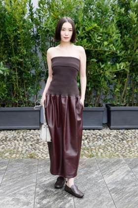 MFW Tod’s front row MP A guest arrives at the Tod s fashion show during Milan s Fashion Week Womenswear Spring Summer 2026, on September 26, 2025 in Milan (Italy), Italy. Photo by Marco Piovanotto Abacapress.com  Copyright: xPiovanottoxMarco ABACAx