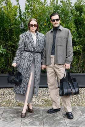 MFW Tod’s front row MP Isabelle Chaput, Nelson Tiberghien arrive at the Tod s fashion show during Milan s Fashion Week Womenswear Spring Summer 2026, on September 26, 2025 in Milan (Italy), Italy. Photo by Marco Piovanotto Abacapress.com  Copyright: xPiovanottoxMarco ABACAx