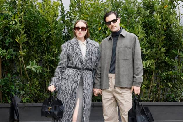 MFW Tod’s front row MP Isabelle Chaput, Nelson Tiberghien arrive at the Tod s fashion show during Milan s Fashion Week Womenswear Spring Summer 2026, on September 26, 2025 in Milan (Italy), Italy. Photo by Marco Piovanotto Abacapress.com  Copyright: xPiovanottoxMarco ABACAx