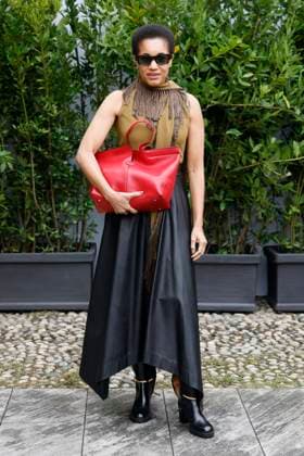 MFW Tod’s front row MP Tamu McPherson arrives at the Tod s fashion show during Milan s Fashion Week Womenswear Spring Summer 2026, on September 26, 2025 in Milan (Italy), Italy. Photo by Marco Piovanotto Abacapress.com  Copyright: xPiovanottoxMarco ABACAx