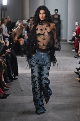 Milan, Italy: Milan, Milan Women s Fashion Week Spring Summer 2026 - Women s Fashion, Spring Summer 2026. - Blumarine fashion show - catwalk - photo: model Milan Italy  - ZUMAp169 20250926_zea_p169_449 Copyright: xSimonaxChiocciax