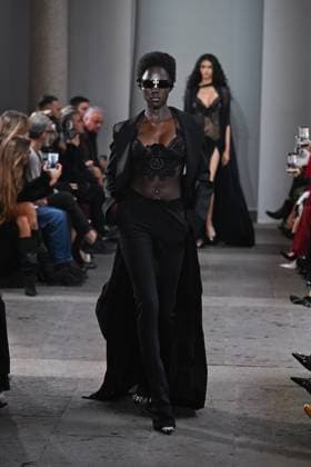 Milan, Italy: Milan, Milan Women s Fashion Week Spring Summer 2026 - Women s Fashion, Spring Summer 2026. - Blumarine fashion show - catwalk - photo: model Milan Italy  - ZUMAp169 20250926_zea_p169_451 Copyright: xSimonaxChiocciax