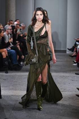 Milan, Italy: Milan, Milan Women s Fashion Week Spring Summer 2026 - Women s Fashion, Spring Summer 2026. - Blumarine fashion show - catwalk - photo: model Milan Italy  - ZUMAp169 20250926_zea_p169_465 Copyright: xSimonaxChiocciax
