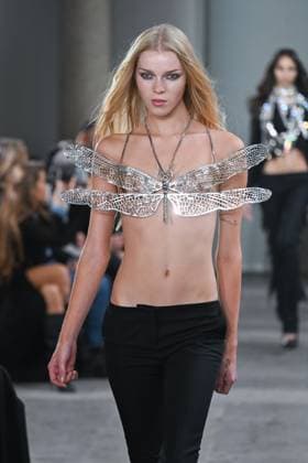 Milan, Italy: Milan, Milan Women s Fashion Week Spring Summer 2026 - Women s Fashion, Spring Summer 2026. - Blumarine fashion show - catwalk - photo: model Milan Italy  - ZUMAp169 20250926_zea_p169_555 Copyright: xSimonaxChiocciax