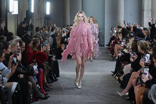 Milan, Italy: Milan, Milan Women s Fashion Week Spring Summer 2026 - Women s Fashion, Spring Summer 2026 - Blumarine fashion show - catwalk - photo: David Koma Milan Italy  - ZUMAp169 20250926_zea_p169_566 Copyright: xSimonaxChiocciax