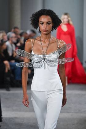 Milan, Milan Women s Fashion Week Spring Summer 2026 - Women s Fashion, Spring Summer 2026. - Blumarine fashion show - catwalk - photo: model  Copyright: xSimonaxChiocciax xipa-agency.netx xFotosickix IPA_Agency_IPA65782768