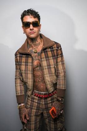 Milan, Milan Women s Fashion Week Spring Summer 2026 - Women s Fashion, Spring Summer 2026 - The Attico fashion show - arrivals in the photo: Tony Effe  Copyright: xRiccardoxGIordanox xipa-agency.netx xRiccardoxGiordano IPAx IPA_Agency_IPA65789305