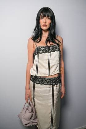 Milan, Milan Women s Fashion Week Spring Summer 2026 - Women s Fashion, Spring Summer 2026 - The Attico fashion show - arrivals in the photo: Guest  Copyright: xRiccardoxGIordanox xipa-agency.netx xRiccardoxGiordano IPAx IPA_Agency_IPA65789388