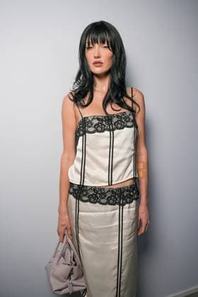 Milan, Milan Women s Fashion Week Spring Summer 2026 - Women s Fashion, Spring Summer 2026 - The Attico fashion show - arrivals in the photo: Guest  Copyright: xRiccardoxGIordanox xipa-agency.netx xRiccardoxGiordano IPAx IPA_Agency_IPA65789392