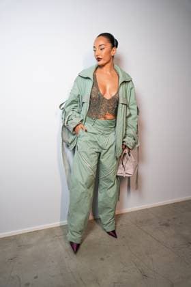 Milan, Milan Women s Fashion Week Spring Summer 2026 - Women s Fashion, Spring Summer 2026 - The Attico fashion show - arrivals in the photo: Amina Muaddi  Copyright: xRiccardoxGIordanox xipa-agency.netx xRiccardoxGiordano IPAx IPA_Agency_IPA65789410