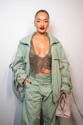 Milan, Milan Women s Fashion Week Spring Summer 2026 - Women s Fashion, Spring Summer 2026 - The Attico fashion show - arrivals in the photo: Amina Muaddi  Copyright: xRiccardoxGIordanox xipa-agency.netx xRiccardoxGiordano IPAx IPA_Agency_IPA65789418