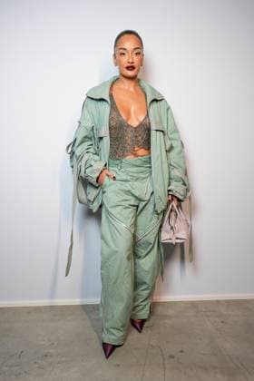 Milan, Milan Women s Fashion Week Spring Summer 2026 - Women s Fashion, Spring Summer 2026 - The Attico fashion show - arrivals in the photo: Amina Muaddi  Copyright: xRiccardoxGIordanox xipa-agency.netx xRiccardoxGiordano IPAx IPA_Agency_IPA65789422