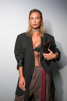 Milan, Milan Women s Fashion Week Spring Summer 2026 - Women s Fashion, Spring Summer 2026 - The Attico fashion show - arrivals in the photo: Guest  Copyright: xRiccardoxGIordanox xipa-agency.netx xRiccardoxGiordano IPAx IPA_Agency_IPA65789697