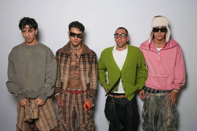 Milan, Milan Women s Fashion Week Spring Summer 2026 - Women s Fashion, Spring Summer 2026 - The Attico fashion show - arrivals in the photo: Tedua, Tony Effe, Domenico Formichetti, Antonio Pulvirenti  Copyright: xRiccardoxGIordanox xipa-agency.netx xRiccardoxGiordano IPAx IPA_Agency_IPA65789886