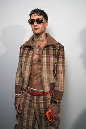 Milan, Milan Women s Fashion Week Spring Summer 2026 - Women s Fashion, Spring Summer 2026 - The Attico fashion show - arrivals in the photo: Tony Effe  Copyright: xRiccardoxGIordanox xipa-agency.netx xRiccardoxGiordano IPAx IPA_Agency_IPA65790110