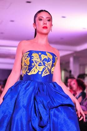 Spring Colors Fashion Week de Madrid - 26 Sep 2025 A model walks the runway wearing a design by Adan Terriquez during the Spring Colors Fashion Week de Madrid at Hotel Princesa. Madrid Spain Copyright: xAtilanoxGarciax xSOPAxImagesx FOTO49611