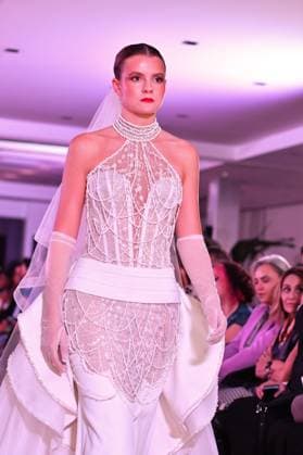 Spring Colors Fashion Week de Madrid - 26 Sep 2025 A model walks the runway wearing a design by Jose Zafra during the Spring Colors Fashion Week de Madrid at Hotel Princesa. Madrid Spain Copyright: xAtilanoxGarciax xSOPAxImagesx FOTO49683