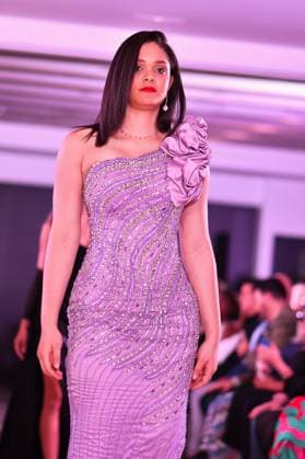 Spring Colors Fashion Week de Madrid - 26 Sep 2025 A model walks the runway wearing a design by Jarul Mercedes during the Spring Colors Fashion Week de Madrid at Hotel Princesa. Madrid Spain Copyright: xAtilanoxGarciax xSOPAxImagesx FOTO49739