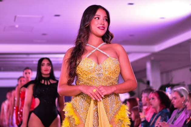 Spring Colors Fashion Week de Madrid - 26 Sep 2025 A model walks the runway wearing a design by Jarul Mercedes during the Spring Colors Fashion Week de Madrid at Hotel Princesa. Madrid Spain Copyright: xAtilanoxGarciax xSOPAxImagesx FOTO49749
