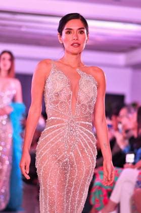 Spring Colors Fashion Week de Madrid - 26 Sep 2025 A model walks the runway wearing a design by Jarul Mercedes during the Spring Colors Fashion Week de Madrid at Hotel Princesa. Madrid Spain Copyright: xAtilanoxGarciax xSOPAxImagesx FOTO49720