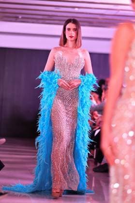 Spring Colors Fashion Week de Madrid - 26 Sep 2025 A model walks the runway wearing a design by Jarul Mercedes during the Spring Colors Fashion Week de Madrid at Hotel Princesa. Madrid Spain Copyright: xAtilanoxGarciax xSOPAxImagesx FOTO49721