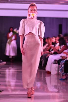 Spring Colors Fashion Week de Madrid - 26 Sep 2025 A model walks the runway wearing a design by Liet Paris during the Spring Colors Fashion Week de Madrid at Hotel Princesa. Madrid Spain Copyright: xAtilanoxGarciax xSOPAxImagesx FOTO49703