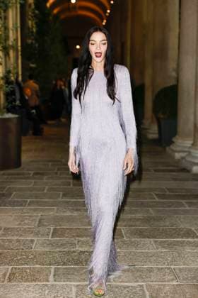MFW EE72 Gala dinner Arrivals MP Mariacarla Boscono arrives at the EE72 event during Milan s Fashion Week Womenswear Spring Summer 2026, on September 26, 2025 in Milan (Italy), Italy. Photo by Marco Piovanotto Abacapress.com  Copyright: xPiovanottoxMarco ABACAx