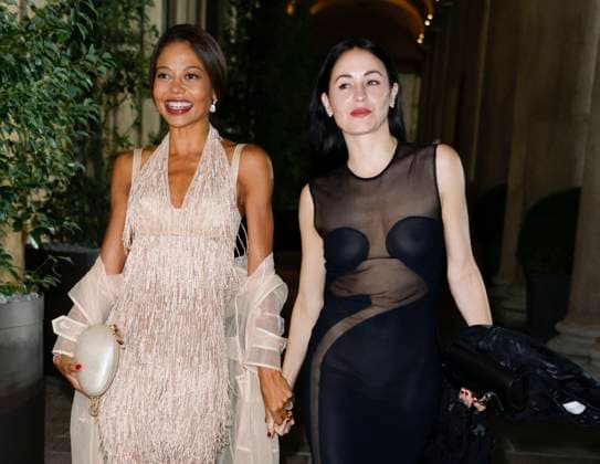 MFW EE72 Gala dinner Arrivals MP Emma Thynn, Marchioness of Bath and guest arrive at the EE72 event during Milan s Fashion Week Womenswear Spring Summer 2026, on September 26, 2025 in Milan (Italy), Italy. Photo by Marco Piovanotto Abacapress.com  Copyright: xPiovanottoxMarco ABACAx