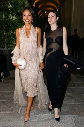MFW EE72 Gala dinner Arrivals MP Emma Thynn, Marchioness of Bath and guest arrive at the EE72 event during Milan s Fashion Week Womenswear Spring Summer 2026, on September 26, 2025 in Milan (Italy), Italy. Photo by Marco Piovanotto Abacapress.com  Copyright: xPiovanottoxMarco ABACAx