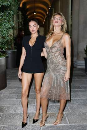 MFW EE72 Gala dinner Arrivals MP Sarah Jane Nader, Brooks Nader arrive at the EE72 event during Milan s Fashion Week Womenswear Spring Summer 2026, on September 26, 2025 in Milan (Italy), Italy. Photo by Marco Piovanotto Abacapress.com  Copyright: xPiovanottoxMarco ABACAx