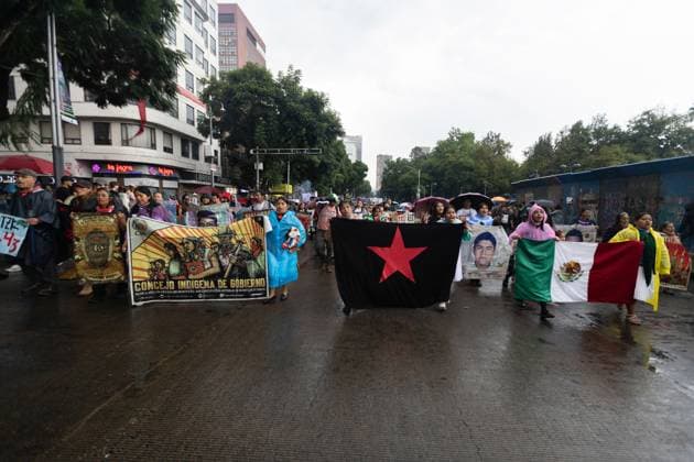 September 26, 2025, Mexico City, Mexico: On the 11th anniversary of the disappearance of 43 students from the Ayotzinapa Rural Teachers College, the mothers and fathers of the students called a rally in Mexico City. The attendees demanded justice and called on the army to release the missing information that is crucial to the ongoing investigation. Mexico City Mexico - ZUMAl178 20250926_znp_l178_028 Copyright: xCristianxLeyvax