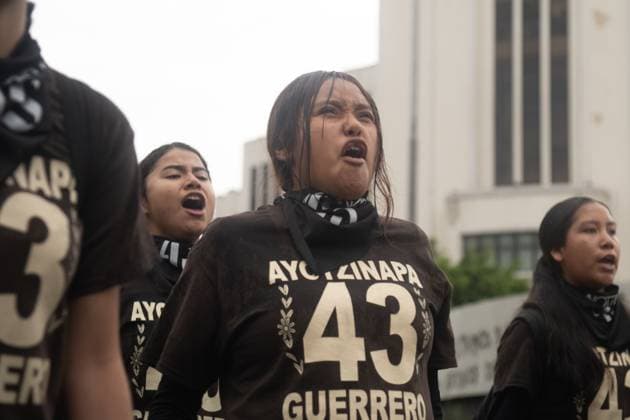 11th Anniversary of the 43 Ayotzinapa students Missing Women taking part during a rally in memory of the 43 missing students from the Ayotzinapa Teacher Training School, to demand justice for the crime . on September 26, 2025 in Mexico City, Mexico. (Photo by Carlos Santiago Eyepix Group) Copyright: xMarcoxGonzalez xEyepixxGroupx MTG_26092025_170865JPEG