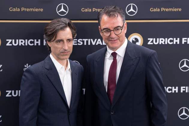 Noah Baumbach and Christian Jungen at the premiere of the feature film Jay Kelly at the 21 Zurich Film Festival 2025 in the Kongresssaal Zurich, 26 09 2025 Foto:xA.xRaemyx xFuturexImagex baumbach_5909
