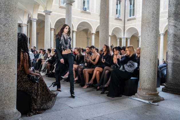 Milan Fashion Week - Women S S 2026 Blumarine Fashion Show Vibes Milan, Italy Yasmin Wijnaldum Milan Fashion Week - Women S S 2026 Blumarine Fashion Show Vibes Milan, Italy 26th September 2025  Copyright: xCarminexContex
