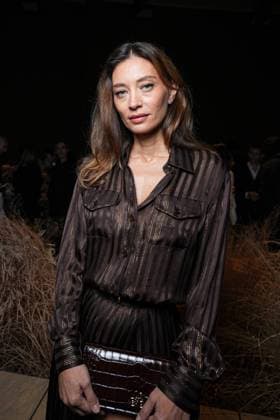 Milan, Italy: Milan, Milan Women s Fashion Week Spring Summer 2026 - Women s Fashion, Spring Summer 2026 - Luisa Spagnoli fashion show - arrivals in the photo: Margareth Madé Milan Italy  - ZUMAp169 20250927_zea_p169_198 Copyright: xRiccardoxGIordanox
