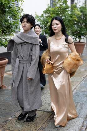 MFW Ferragamo Arrivals MP A guest arrives at the Ferragamo fashion show during Milan s Fashion Week Womenswear Spring Summer 2026, on September 27, 2025 in Milan (Italy). Photo by Marco Piovanotto Abacapress.com Milan Italy  Copyright: xPiovanottoxMarco ABACAx