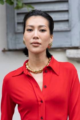 MFW Ferragamo Arrivals MP Molly Chiang arrives at the Ferragamo fashion show during Milan s Fashion Week Womenswear Spring Summer 2026, on September 27, 2025 in Milan (Italy). Photo by Marco Piovanotto Abacapress.com  Copyright: xPiovanottoxMarco ABACAx
