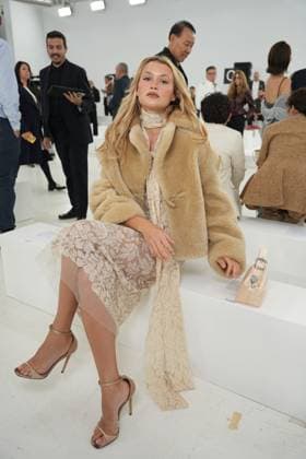 Milan, Milan Women s Fashion Week Spring Summer 2026 - Women s Fashion, Spring Summer 2026 - Ermanno Scervino fashion show - arrivals in the photo: Chloe Lecareux  Copyright: xRiccardoxGIordanox xipa-agency.netx xRiccardoxGiordano IPAx IPA_Agency_IPA65816437