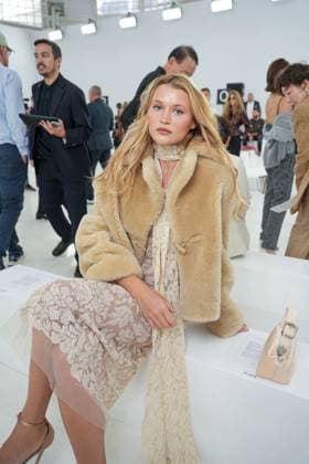 Milan, Milan Women s Fashion Week Spring Summer 2026 - Women s Fashion, Spring Summer 2026 - Ermanno Scervino fashion show - arrivals in the photo: Chloe Lecareux  Copyright: xRiccardoxGIordanox xipa-agency.netx xRiccardoxGiordano IPAx IPA_Agency_IPA65816442