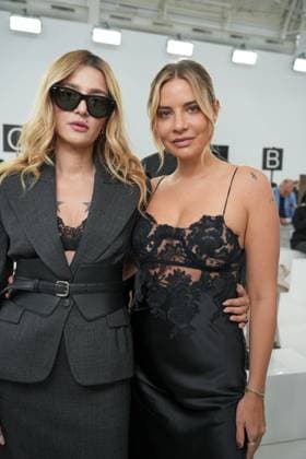 Milan, Milan Women s Fashion Week Spring Summer 2026 - Women s Fashion, Spring Summer 2026 - Ermanno Scervino fashion show - arrivals in the photo: Eleonora Carisi Veronica Ferraro  Copyright: xRiccardoxGIordanox xipa-agency.netx xRiccardoxGiordano IPAx IPA_Agency_IPA65816601