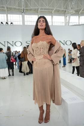 Milan, Milan Women s Fashion Week Spring Summer 2026 - Women s Fashion, Spring Summer 2026 - Ermanno Scervino fashion show - arrivals in the photo: guest  Copyright: xRiccardoxGIordanox xipa-agency.netx xRiccardoxGiordano IPAx IPA_Agency_IPA65816742