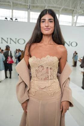 Milan, Milan Women s Fashion Week Spring Summer 2026 - Women s Fashion, Spring Summer 2026 - Ermanno Scervino fashion show - arrivals in the photo: guest  Copyright: xRiccardoxGIordanox xipa-agency.netx xRiccardoxGiordano IPAx IPA_Agency_IPA65816779