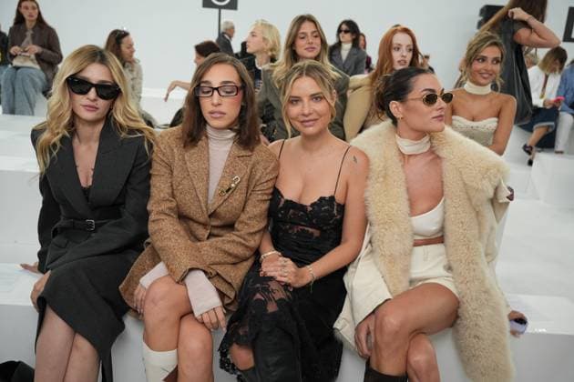 Milan, Milan Women s Fashion Week Spring Summer 2026 - Women s Fashion, Spring Summer 2026 - Ermanno Scervino fashion show - arrivals in the photo: Eleonora Carisi, Ginevra Mavilla, Veronica Ferraro Francesca Sofia Novello  Copyright: xRiccardoxGIordanox xipa-agency.netx xRiccardoxGiordano IPAx IPA_Agency_IPA65816915