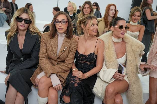 Milan, Milan Women s Fashion Week Spring Summer 2026 - Women s Fashion, Spring Summer 2026 - Ermanno Scervino fashion show - arrivals in the photo: Eleonora Carisi, Ginevra Mavilla, Veronica Ferraro Francesca Sofia Novello  Copyright: xRiccardoxGIordanox xipa-agency.netx xRiccardoxGiordano IPAx IPA_Agency_IPA65816929