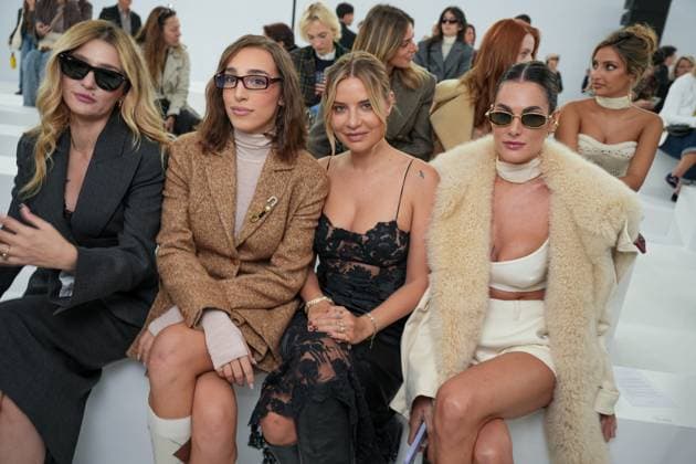 Milan, Milan Women s Fashion Week Spring Summer 2026 - Women s Fashion, Spring Summer 2026 - Ermanno Scervino fashion show - arrivals in the photo: Eleonora Carisi, Ginevra Mavilla, Veronica Ferraro Francesca Sofia Novello  Copyright: xRiccardoxGIordanox xipa-agency.netx xRiccardoxGiordano IPAx IPA_Agency_IPA65816963